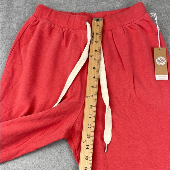 NEW Outerknown XS Organic Cotton Lyocell Red  Jogger Sweatpants. Drawstring - Picture 5 of 13